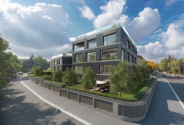 Первый этап строительства элитного комплекса Villa Atrium Bubeneč завершен
