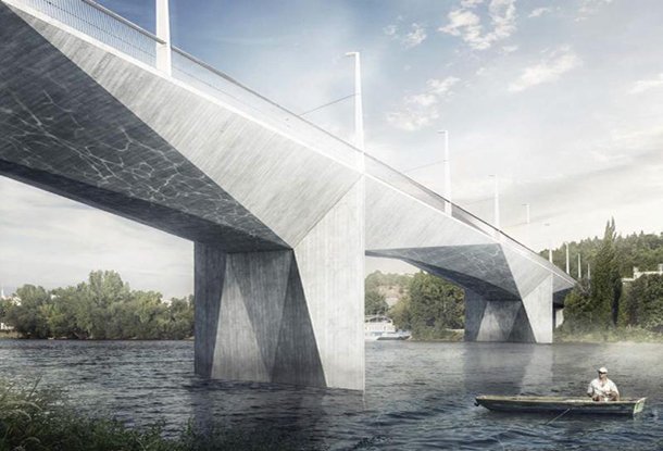 Как будет выглядеть новый мост между районами Прага 4 и 5