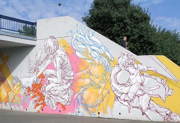 В Праге закрасили граффити, сделанное всемирно известным художником