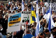 Русские в Праге протестуют против войны и Путина