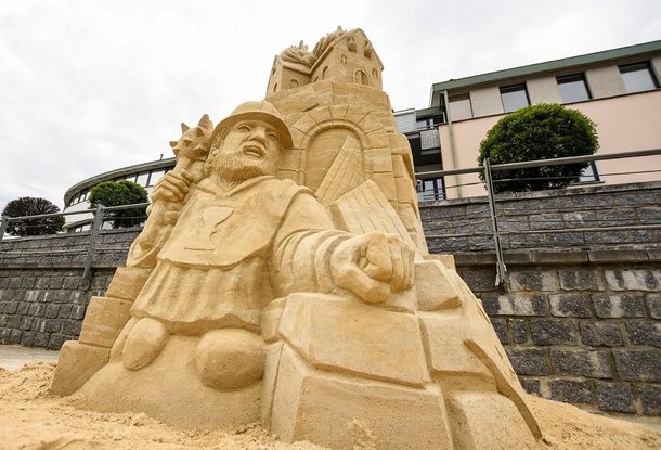 Выставка песчаных скульптур открылась в Чехии