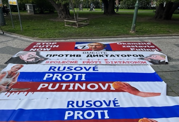 В Праге 25 сентября состоялась демонстрация против мобилизации и российской агрессии