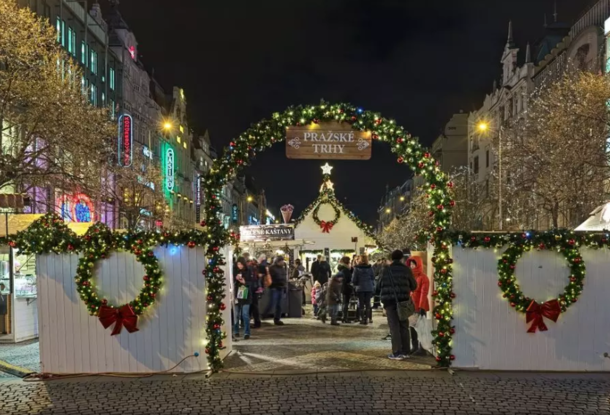 Рождественские ярмарки на Вацлавской площади в Праге. Вацлавское Рождество